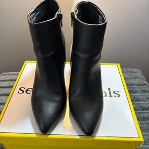 Seven Dials Sleek Black Ankle Boots